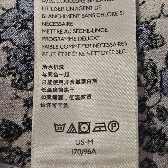 Free People Women’s Floral Tunic Blue M Cottagecore, Indie Vanguard, Whimsygoth - Picture 8 of 13